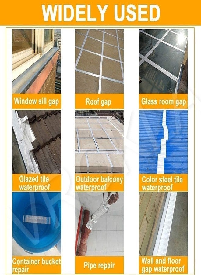 أتش أس آر شريط إصلاح تسربات المياه المقاوم للماء من HSR لحلول تسربات الأنابيب وتسربات مياه الأسقف، شريط من رقائق الألومنيوم، شريط لاصق مقاوم للماء، شريط مانع للتسرب من مطاط البوتيل للشقوق السطحية والأنابيب (5 سم × 5 م (عبوة من 5)) - Image 2